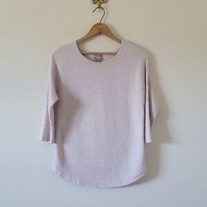 Chico's Taupe Dori Shimmer Sweater Size Medium